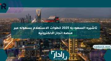 تأشيرة السعودية 2025 خطوات الاستعلام بسهولة عبر منصة إنجاز الإلكترونية